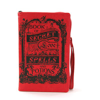 Book of Spells for Love Book Clutch Bag; front view