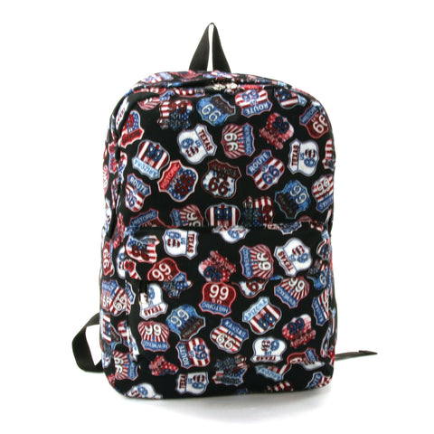 Route 66 Backpack in Polyester Material front view