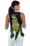 Sleepyville Critters - Dinosaur Mini Backpack, backpack style, back view on model