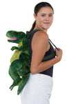 Sleepyville Critters - Dinosaur Mini Backpack, backpack style, side view on model