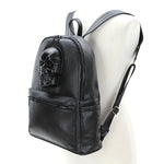 Protruded Skull Backpack In Vinyl, backpack style, side view
