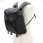 Owl Backpack in Polyester front view, on mannequin