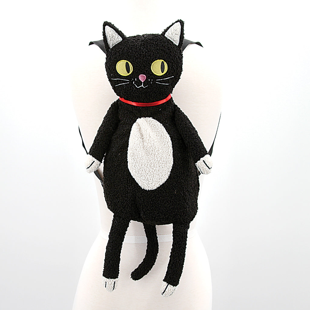 black mini cat backpack FURRY BLACK CAT BACKPACK – www.comecoinc.com