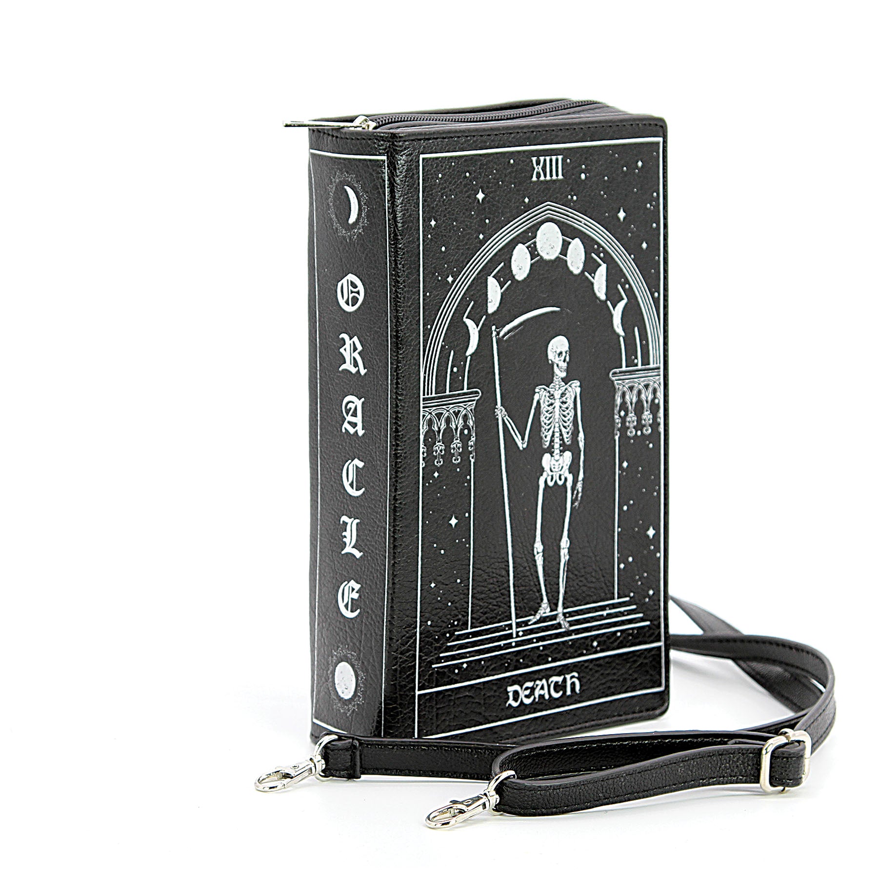 Tarot Card Book Clutch, front and side view
