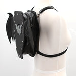 Bat Coffin Backpack, side view on mannequin