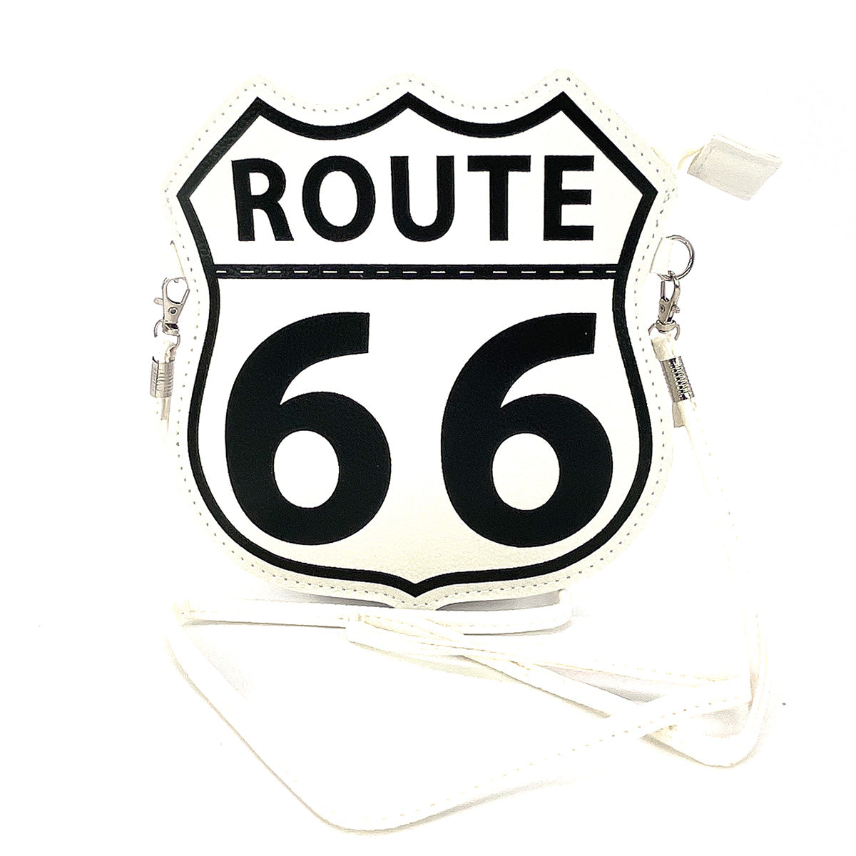 Route 66 Emblem Crossbody Bag in Vinyl