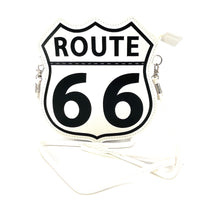 Route 66 Emblem Crossbody Bag in Vinyl