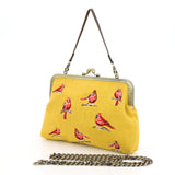 Cardinal Bird Kiss Lock Bag