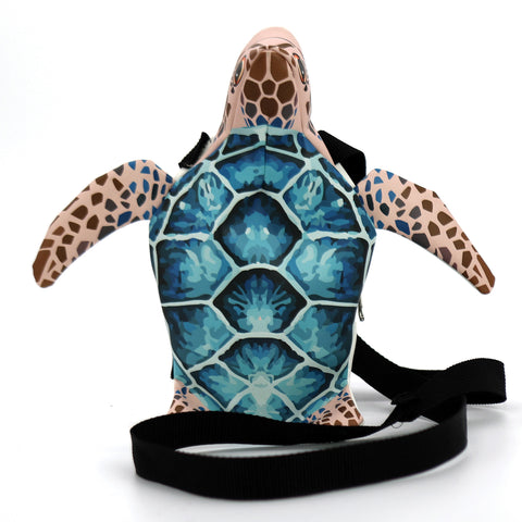Blue Sea Turtle Crossbody Bag in Vinyl
