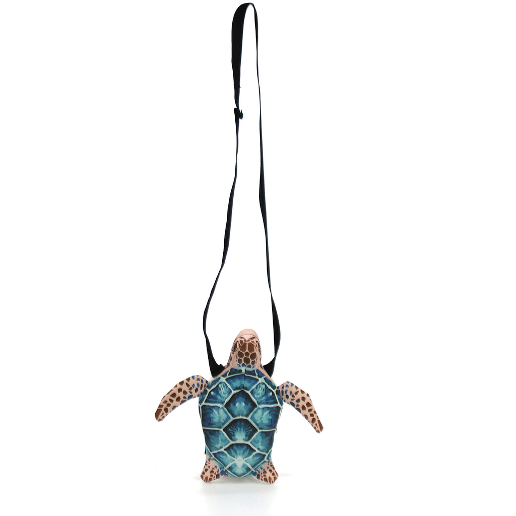 Blue Sea Turtle Crossbody Bag in Vinyl – www.