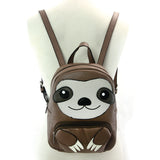 sloth mini backpack frontal view