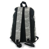 Grey Shark Backpack in Canvas Material back view