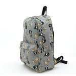Boston Terrier Backpack in Canvas Material side view