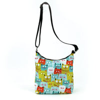 Many Many Cats Messenger Bag in Nylon front view