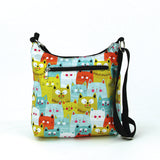 Many Many Cats Messenger Bag in Nylon back view