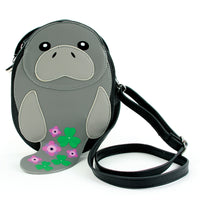 Manatee Cross Body Bag in Vinyl Material front view