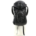 Skeleton Backpack with Hoodie in Vinyl and Polyester front view