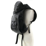 Skeleton Backpack with Hoodie in Vinyl and Polyester side view