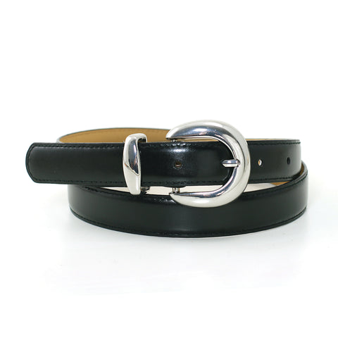 1 Inch Width Fashion Belt In Synthetic Material  front view
