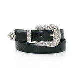 Women's 1 1/4 Inch Width Fashion Belt In Synthetic Material front view