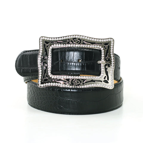 1 1/2 Inch Width Fashion Belt In Synthetic Material front view