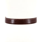 Croc Vinyl Belt with Amber-colored Stone; back view