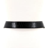 Croc Style Vinyl Belt with Turquoise Stone Buckle; back view