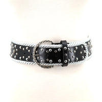 Studded Vinyl Belt; front view