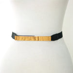 Gold Plated Metal Bar Elastic Stretch Belt