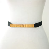 Gold Plated Metal Bar Elastic Stretch Belt