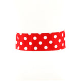 Polka Dots Cotton Soft Belt in Red; back view