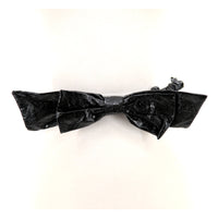 Ribbon Chain Belt in Black; front view