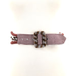 Braided Floral Belt in Brown; front view