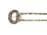 Snake Skin Embossed Clear Vinyl Belt in Pink