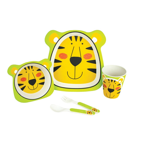 Bamboo Fibre 5-pc. Tiger Kid's Dinnerware Set