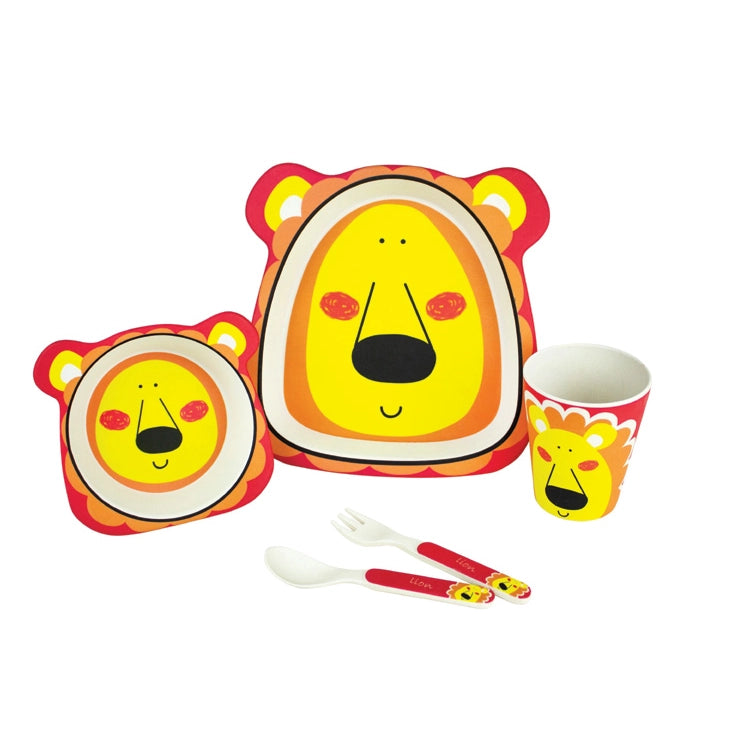 Bamboo Fibre 5-pc. Lion Kid's Dinnerware Set