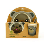 Eco Bamboo Fibre 5-pc. Sea Otter Kid's Dinnerware Set; in a package, front view