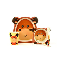 Eco Bamboo Fibre 5-pc. Moose Kid's Dinnerware Set