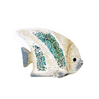 Angel Fish with Crushed Glass Accent Figurine; side view