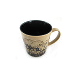 16 oz. Ceramic Rhino Mug; top view
