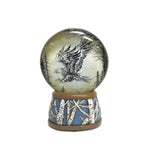 North American Wildlife Grasping Eagle Light-Up Slim Water Globe; front view