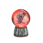 North American Wildlife Grasping Eagle Light-Up Slim Water Globe; with red light on 