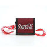 Coca-Cola mesh wallet w/ Strap, front view