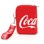 Coca-Cola logo wallet w/ Strap, front view