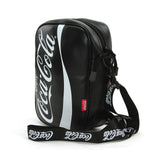 Coca-Cola Vertical Shape Rectangle Shoulder Bag, black color, side view