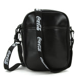 Coca-Cola Vertical Shape Rectangle Shoulder Bag, black color, back view