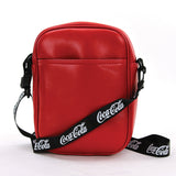 Coca-Cola Vertical Shape Rectangle Shoulder Bag, red color, back view
