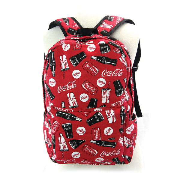 Officially Licensed Coca-Cola Drinks Backpack in Canvas Material