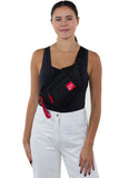 Officially Licensed Black Coca-Cola Fanny Pack, front sling style on model
