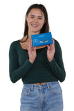 Sharkasm "I Love Salad"  Wallet, handheld by model